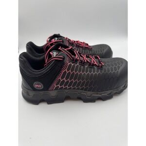 Timberland PRO Powertrain Sport Womens 9.5W Black Alloy Toe Work Shoes A115Q